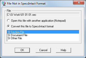 Illustration Editor's File Not In SpecsIntact Format Dialog
