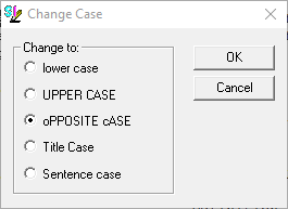 Illustration SI Editor's Toolbar Change Case Window