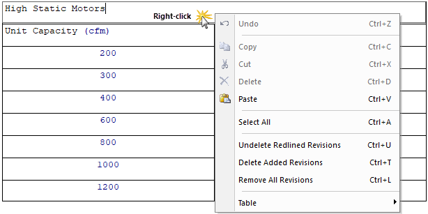 Illustration SI Editor's Formatted Table Edit Mode Right-Click Menu