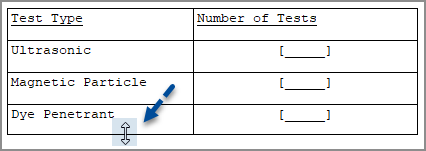 Illustration SI Editor's Formatted Table - Adjust Row With Mouse
