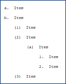 Example of an Ordered List Group with tags hidden