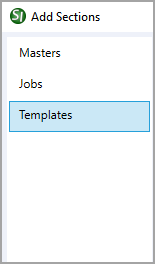 Illustration SI Explorer's File - Add Sections: Masters Tab