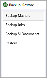 Illustration SI Explorer's File Menu - Backup and Restore